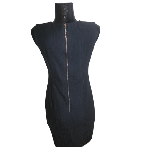 Laura Navy Blue Sleeveless Sheath Dress 8 - Picture 6 of 7